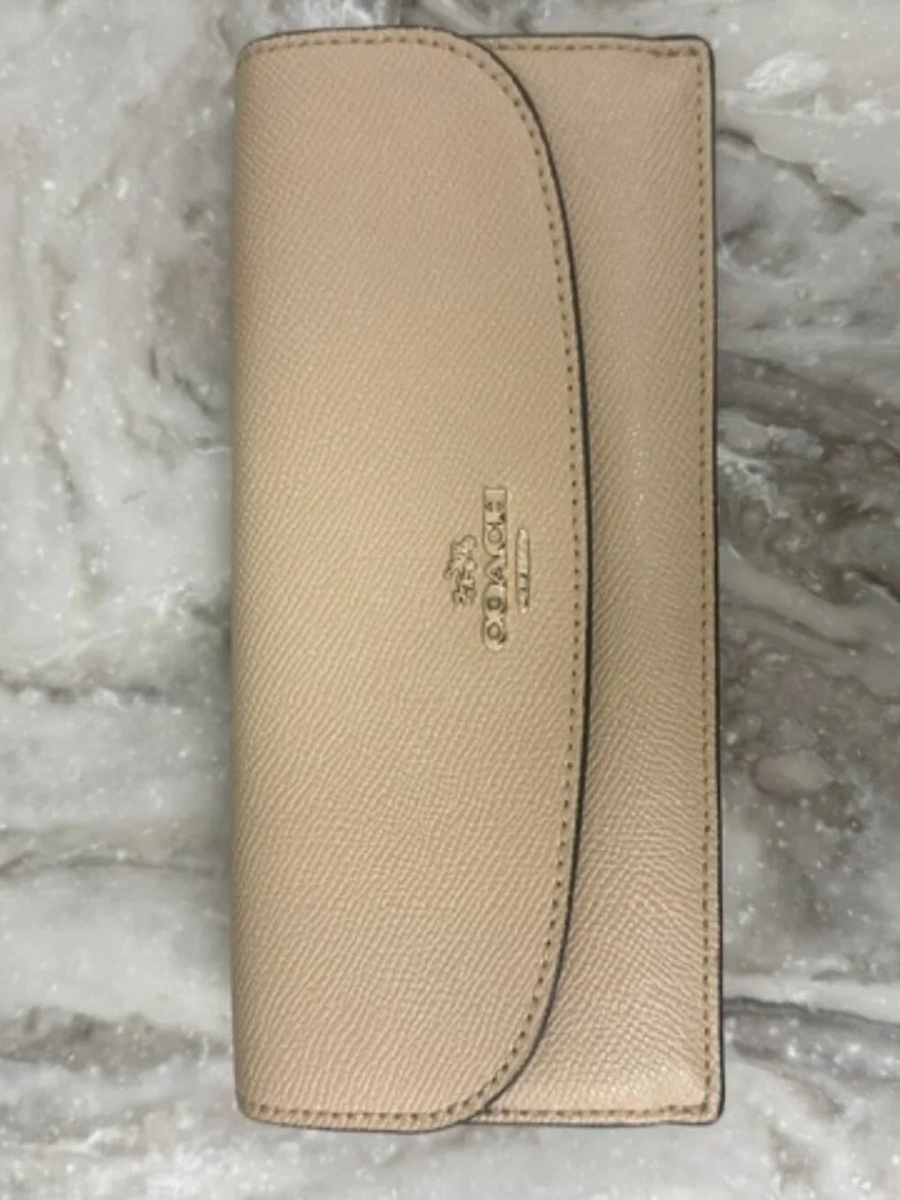 COACH Crossgrain Leather Christie in Tan